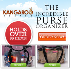 As Seen At TV Presents: Kangaroo Keeper - Buy 1, Get 1 FREE<br>for only $14.95 + S&H - Instantly organize any bag. The Kangaroo Keeper allows you to hold up to 70 items in your bag. With several compartments, you will be able to find items with ease.. Available here on http://www.AsSeenAtTV.com!