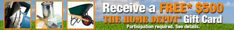Be Your Own Handyman – $500 to Home Depot Gift Card