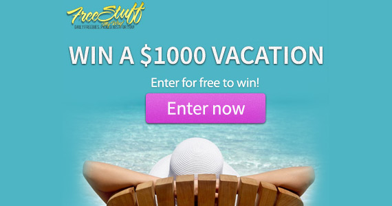 free-stuff-vacation Concours: Gagnez 1000 $ ou un iPhone5 + échantillons gratuits + une participation pour un tirage de 100$ chaque mois!