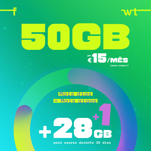 50GB por 15&euro;/m&ecirc;s - para sempre