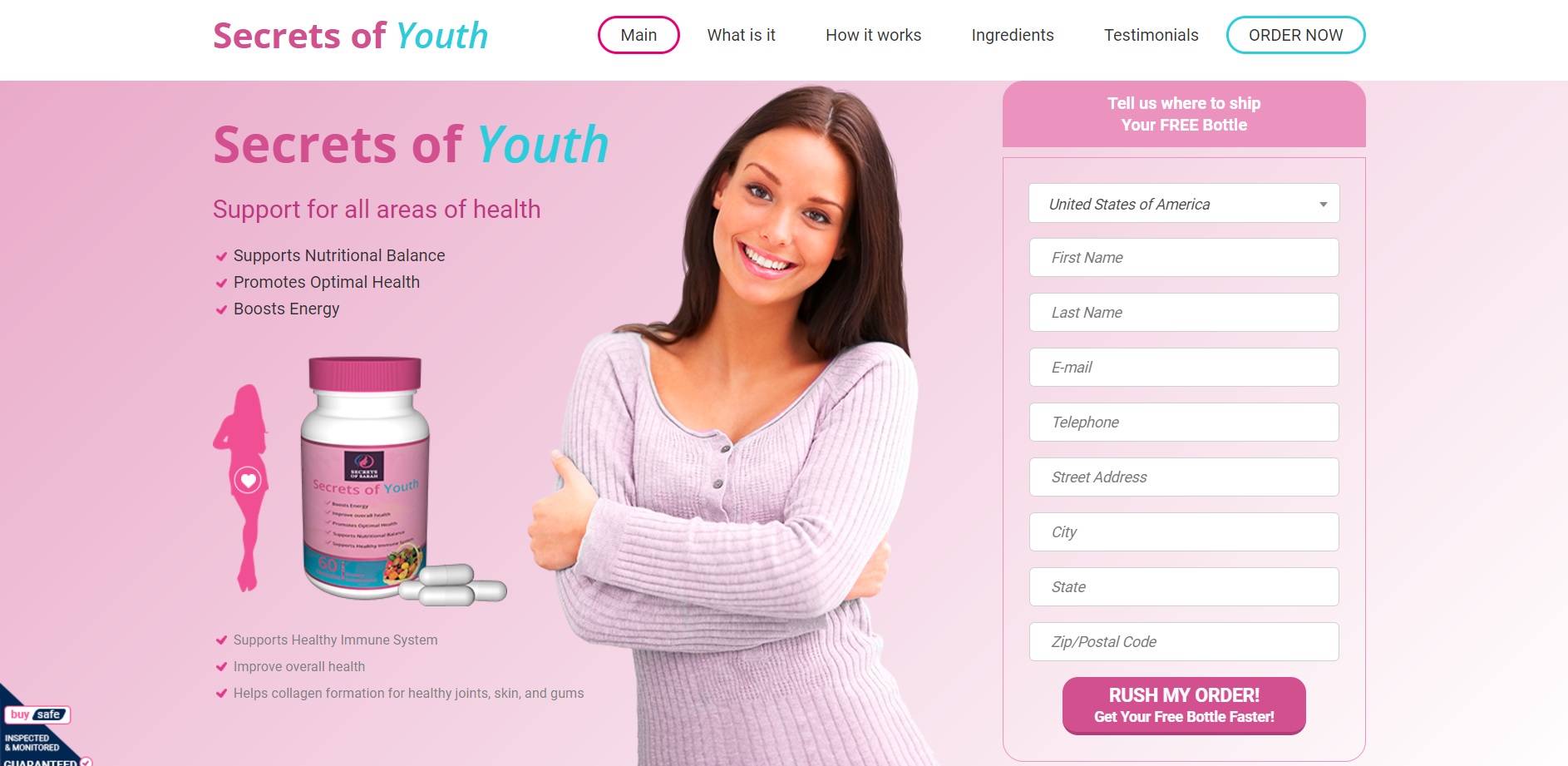 Secrets of Youth - Women's Health/Wellness - Free Trial - Multi-GEO