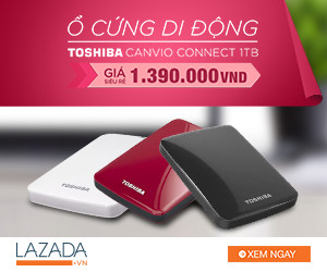 Ổ Cứng Di Động Toshiba Canvio Connect 1TB - USB 3.0 với giá rẻ chưa từng có. 