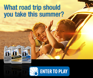 Exxon Mobil1 at Walmart Sweepstakes Take a fun quiz, share your opinions on the family road trip for this summer and be entered to win Dailybreak coins which can be redeemed for great prizes & gift cards!