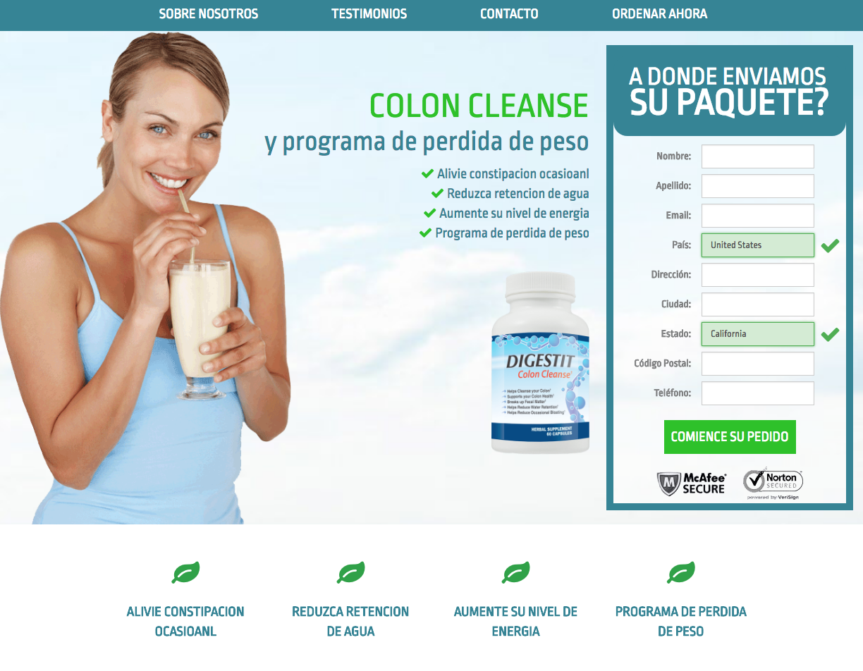 Digestit colon cleanse Spanish