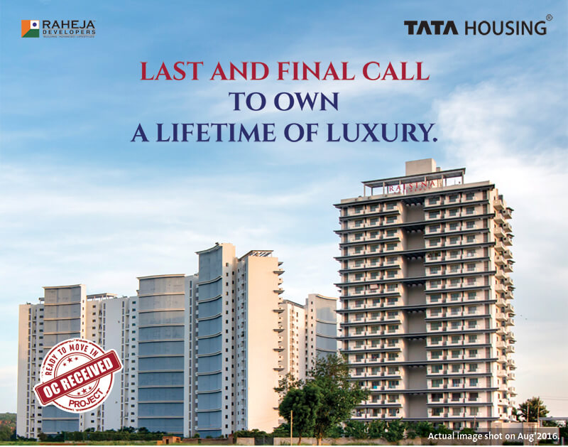 RAHEJA DEVELOPER TATA HOUSING LAST FINAL CALL TO OWN A LIFETIME OF LUXURY. READY TO MOVE IN OC CERTIFIED PROJECT