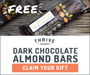 Free Primal Kitchen Chocolate Almond Bars with your Thrive Market Order
